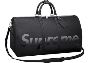 Louis Vuitton x Supreme Keepall Bandouliere Epi 55 Black