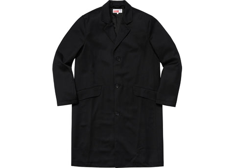 Supreme Comme des Garcons SHIRT Wool Overcoat Black