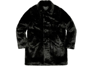 Supreme Hysteric Glamour Fuck You Faux Fur Coat Black