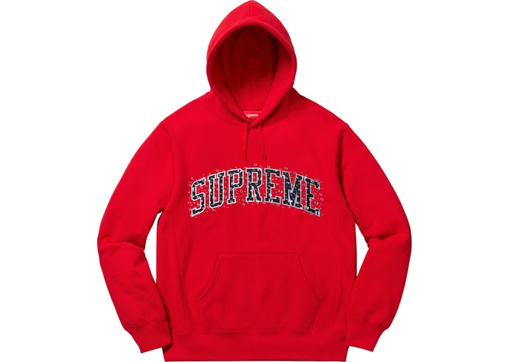 Supreme Water Arc Hooded Sweatshirt Red